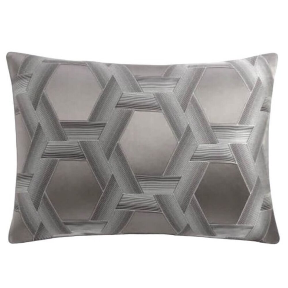 Hotel Collection Honeycomb Trellis King Sham Warm Gray